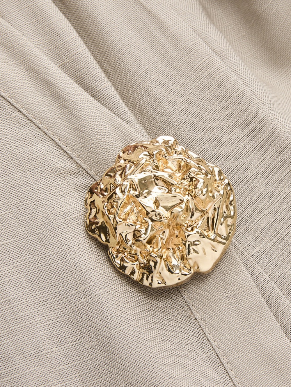 COMMENSE Linen Blend Balloon Sleeve Top - Picture 4 of 4